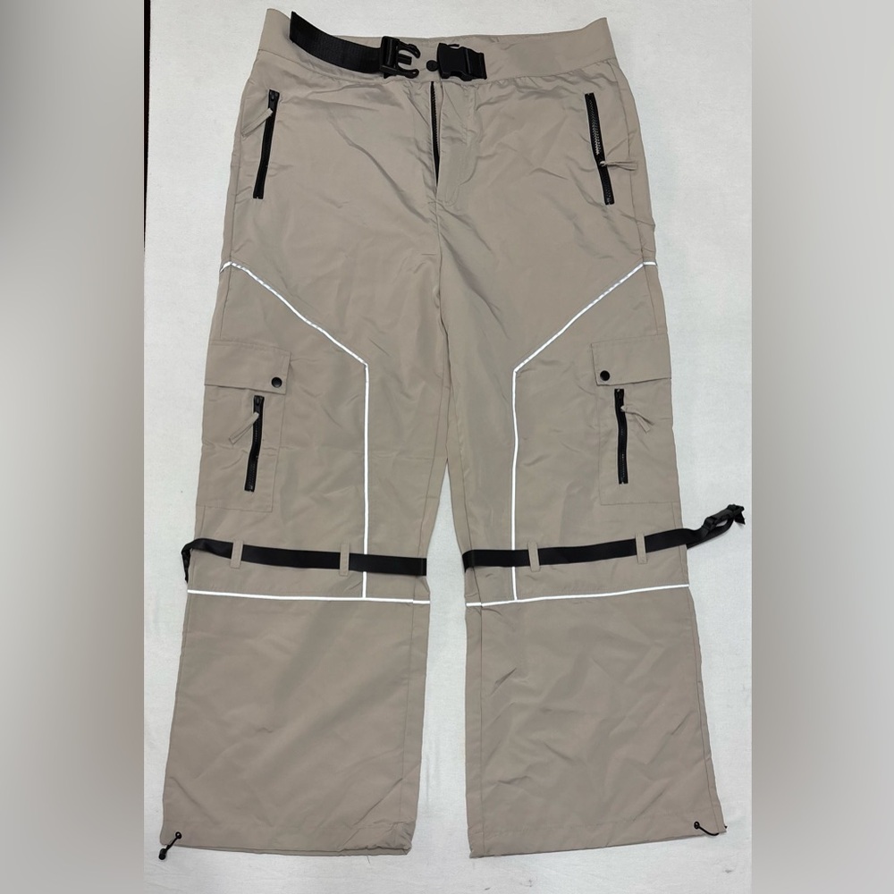 Poster Girl Beige Reflective Cargo Pants